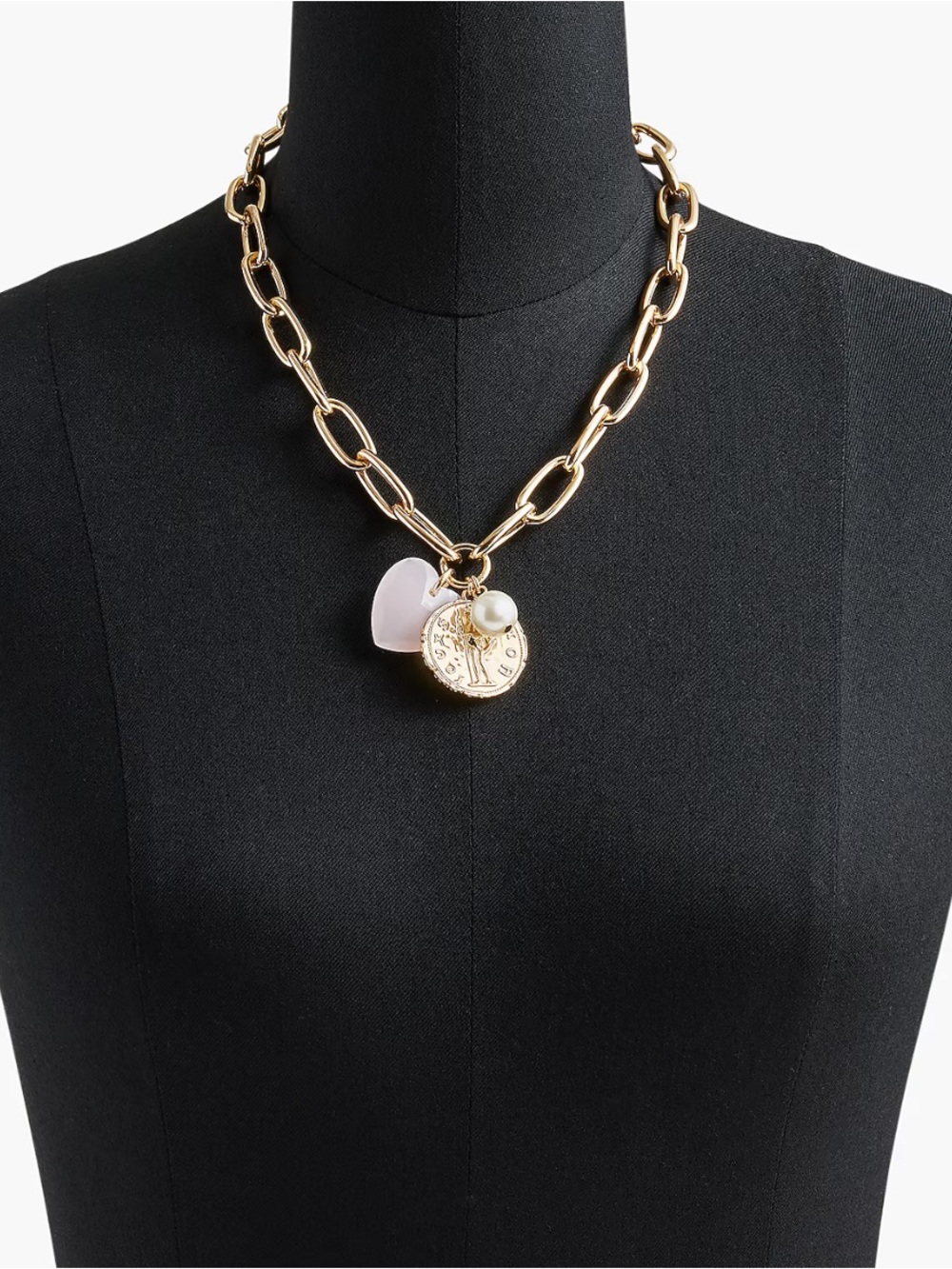 J. Crew Puffy Heart Charm Necklace - Picture 3 of 7